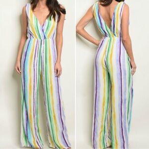 DO+BE Colorful Striped Jumpsuit